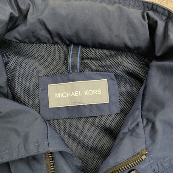 Michael Kors Men's Lightweight Jacket in Blue Size Medium Rain Jacket - Picture 6 of 13